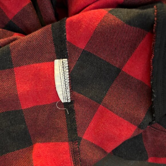 Under Armour plaid flannel shacket with grey cotton knit hood - Picture 13 of 13